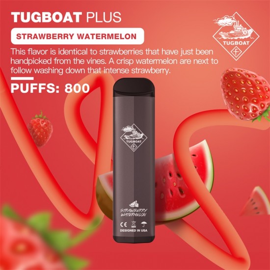 Tugboat Plus 800 Strawberry Watermelon  en uygun fiyatlar ile puffelektroniksigara.orgda! Tugboat Plus 800 Strawberry Watermelon özellikleri, fiyatı, incelemesi, yorumları ve taksit seçenekleri için hemen tıklayın!