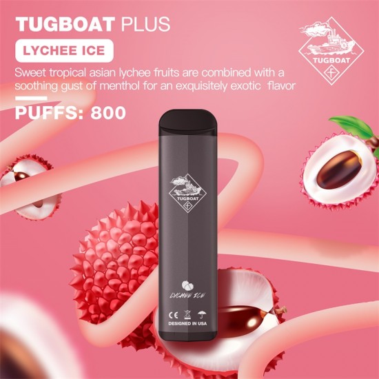 Tugboat Plus 800 Lychee Ice  en uygun fiyatlar ile puffelektroniksigara.orgda! Tugboat Plus 800 Lychee Ice özellikleri, fiyatı, incelemesi, yorumları ve taksit seçenekleri için hemen tıklayın!