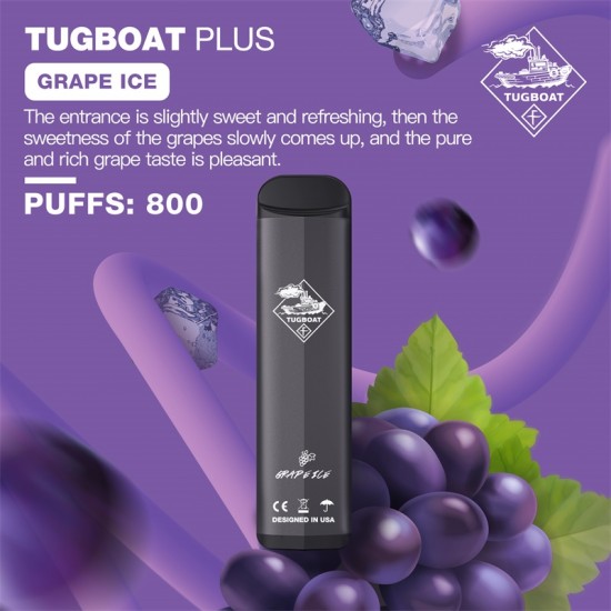 Tugboat Plus 800 Grape Ice  en uygun fiyatlar ile puffelektroniksigara.orgda! Tugboat Plus 800 Grape Ice özellikleri, fiyatı, incelemesi, yorumları ve taksit seçenekleri için hemen tıklayın!
