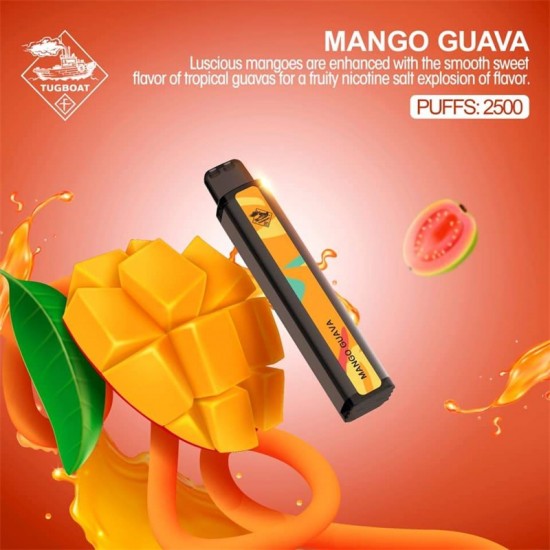 Tugboat XXL 2500 Mango Guava  en uygun fiyatlar ile puffelektroniksigara.orgda! Tugboat XXL 2500 Mango Guava özellikleri, fiyatı, incelemesi, yorumları ve taksit seçenekleri için hemen tıklayın!
