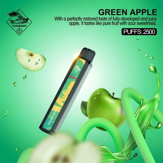 Tugboat XXL 2500 Green Apple  en uygun fiyatlar ile puffelektroniksigara.orgda! Tugboat XXL 2500 Green Apple özellikleri, fiyatı, incelemesi, yorumları ve taksit seçenekleri için hemen tıklayın!