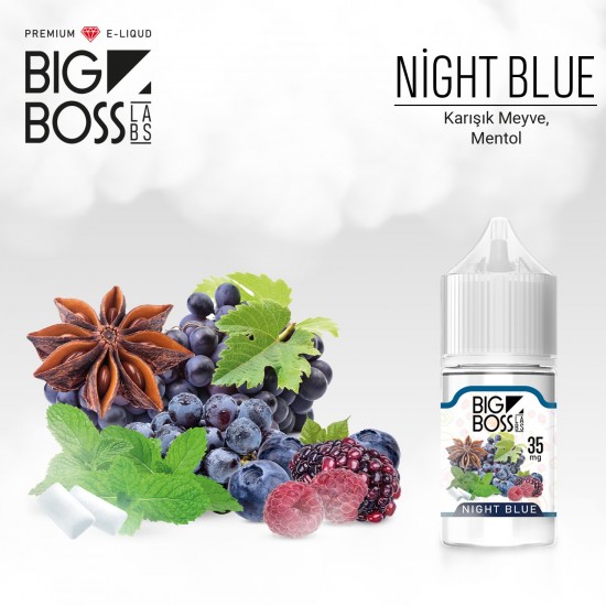 Big Boss Night Blue 30 Ml Likit  en uygun fiyatlar ile puffelektroniksigara.orgda! Big Boss Night Blue 30 Ml Likit özellikleri, fiyatı, incelemesi, yorumları ve taksit seçenekleri için hemen tıklayın!