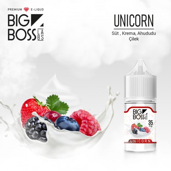 Big Boss Unicorn 30 ML Salt Likit  en uygun fiyatlar ile puffelektroniksigara.shopda! Big Boss Unicorn 30 ML Salt Likit özellikleri, fiyatı, incelemesi, yorumları ve taksit seçenekleri için hemen tıklayın!