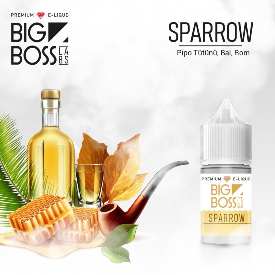 Big Boss Sparrow 30 ML Likit  en uygun fiyatlar ile puffelektroniksigara.shopda! Big Boss Sparrow 30 ML Likit özellikleri, fiyatı, incelemesi, yorumları ve taksit seçenekleri için hemen tıklayın!