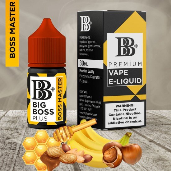 BB+ Plus Premium BOSS MASTER 30ML Likit  en uygun fiyatlar ile puffelektroniksigara.shopda! BB+ Plus Premium BOSS MASTER 30ML Likit özellikleri, fiyatı, incelemesi, yorumları ve taksit seçenekleri için hemen tıklayın!