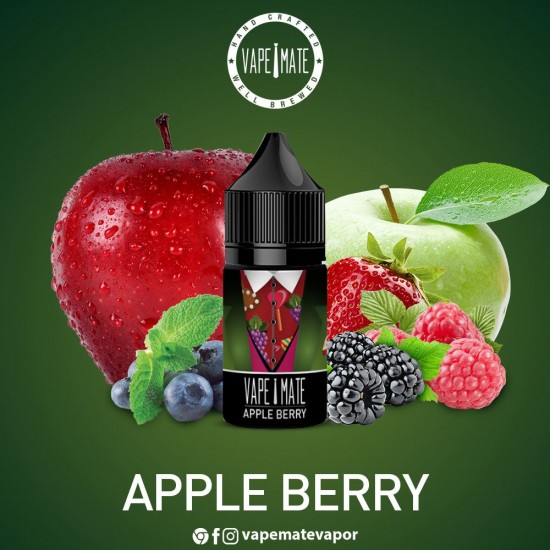 Vape Mate Apple Berry 30 ML Likit  en uygun fiyatlar ile puffelektroniksigara.shopda! Vape Mate Apple Berry 30 ML Likit özellikleri, fiyatı, incelemesi, yorumları ve taksit seçenekleri için hemen tıklayın!