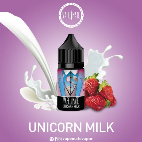 Vape Mate Unicorn Milk 30 ML Salt Likit  en uygun fiyatlar ile puffelektroniksigara.shopda! Vape Mate Unicorn Milk 30 ML Salt Likit özellikleri, fiyatı, incelemesi, yorumları ve taksit seçenekleri için hemen tıklayın!